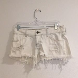 Siwy denim white distressed shorts